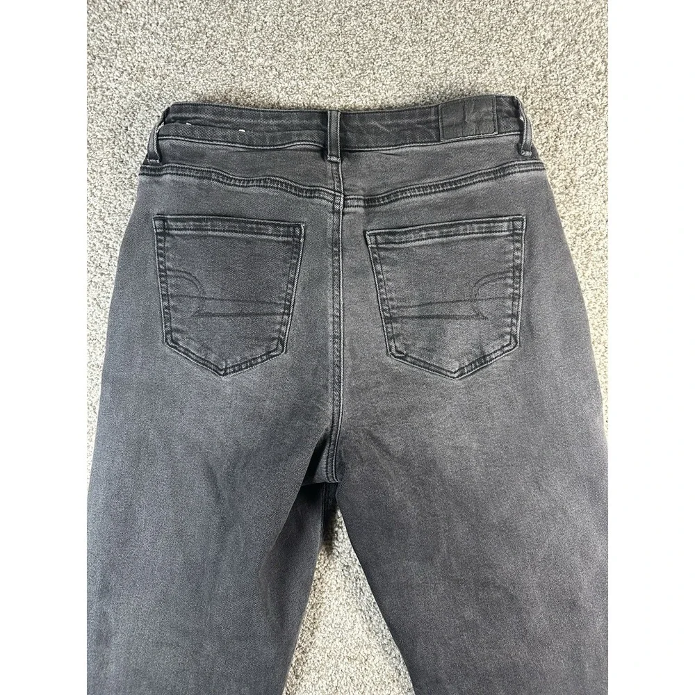 American Eagle Outfitters Jeans‎ Womens 4 Black Cotton Denim Mom Curvy Stretch